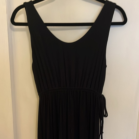 Black Cynthia Rowley Maxi Dress with Tie at Waist (Women’s Small) - Picture 2 of 7